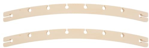 Lurrose 2 st. utomhushängmatta i trä, halvmåneformade stänger, 8 hål med anti-flip, avtagbara ersättningsstänger, bågformade stänger för rep-/uteplatshängmattor 15,52 x 1,06 x 0,59 tum