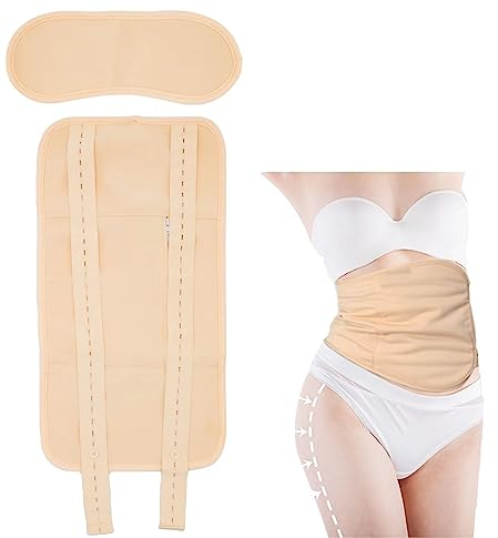 Miioto Castor Oil Pack, Wiederverwendbar Organic Castors Oil Pack, Rizinusöl Castor Oil Wrap (Bauch + Hals), Aus Samtiger Baumwolle, Verstellbare Elastische Träger (Beige)