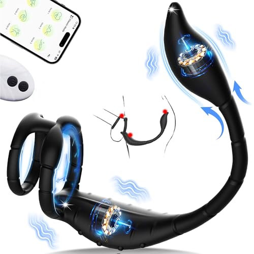 Prostata Vibrator Analvibratoren für Mann Prostata Stimulation Männer 9 Vibrationsmodi Penis Vibratoren mit APP Vibratorensets Penisvibrator Analplug Sex Spielzeug für Männer Anfänger Paare Anal Toys