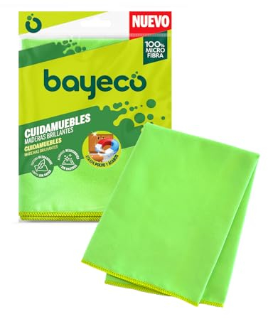 Bayeco Care amuebles - Chiffon spécial pour Vos Meubles, Portes et Objets en Bois - 100% Microfibre - Élimine efficacement la poussière, Les acariens et la saleté - 1 unité