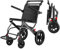 ByteTecpeak M1 Rollstuhl Faltbar Leicht, Ultraleicht Reiserollstuhl, Klappbar Transport Rollstühle, Wheelchair,Belastbarkeit 100 kg