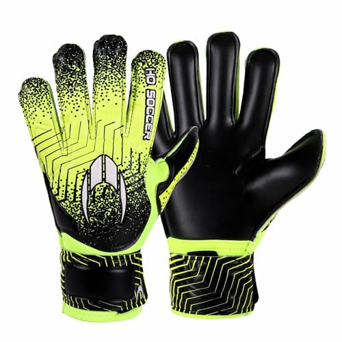 HO Fotboll Force Green Målvaktshandskar, Unisex Barn, Svart/Lime