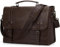 RAINSMORE Bolso Hombre Bandolera Maletin Portatil 17,3 Pulgadas Maletín Ordenado Cuero PU Bolsa de Mensajero Impermeable Maletín de Trabajo Ejecutivo Negocios Café