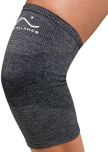 STEP BALANCE Rodillera Deportiva FIR Infrarrojos - Compresión Graduada 360° con Bandas TPU Antideslizantes - Para Tendinitis Rotuliana, Menisco, Running, Pádel, Crossfit - Unisex - Talla M