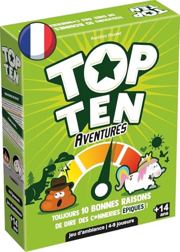 Asmodee - Top Ten Aventures - Jeu de Société - Jeu d’Ambiance coopératif