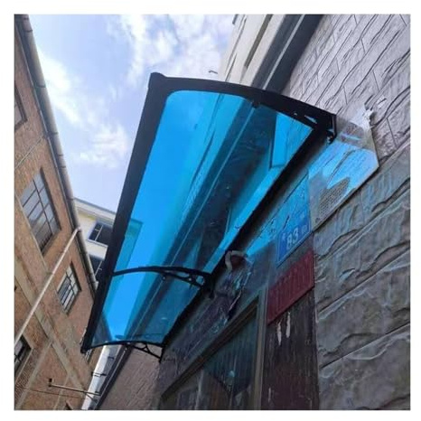 SHAARI Tenda da Sole in PVC per Esterni Tenda da Sole per terrazza Rivestimento in policarbonato Adatto per finestre, portici, Cortili(Blue,50x180cm)