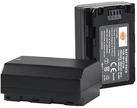 DSTE 2 st NP-FZ100-batteri kompatibelt med Sony A7R III, a7R IV, Alpha 9