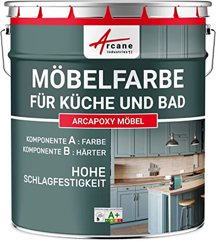Farbe für Küchenmöbel, Arbeitsplatten und Badezimmer - ARCAPOXY MÖBEL RAL 1023 - Gelb - 1 kg (bis zu 12 m² in 2 schichten)