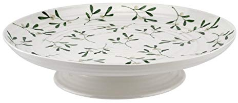 Portmeirion Sophie Conran Mistletoe Design Footed Cake Plate 32 cm
