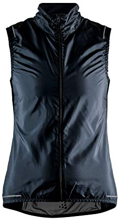 Craft ADV Essence Light Wind Vest W Black L - Fahrradweste Damen ultraleicht winddicht wasserabweisend atmungsaktiv reflektierend Packable Rennrad Weste Sommer Laufweste Outdoor