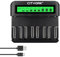 CITYORK Battery Charger for AA AAA C D NI-MH/NI-Cd Battery with Micro USB & Type C Input - Fast Charging, Automatic Detection, Overcharge Protection Function (Appearance May Vary)