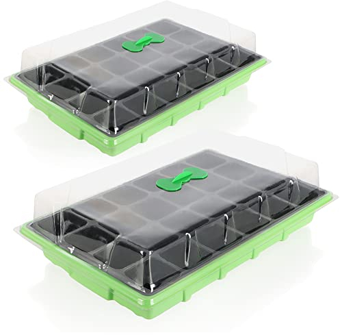 com-four® 2X Anzucht-Set für die Anzucht von kleinen Pflanzen - Für Blumen, Obst und auch Gemüse (Anzuchtset 7)