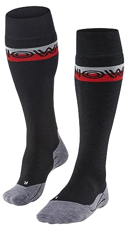 FALKE Herren Skisocken SK2 Intermediate M Kh Wolle Funktionsmaterial warm dick 1 Paar, Schwarz Black-Mix 3010, 44-45