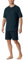 Schiesser Herren Schlafanzug kurz Rundhals - Nightwear Set, Nachtblau_181155, 58