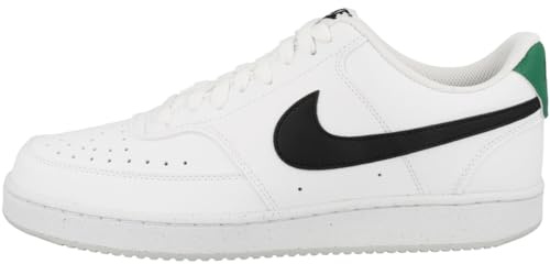 Nike Men's Court Vision Low Next Nature Shoes, White Malachite White Black, 7.5 UK
