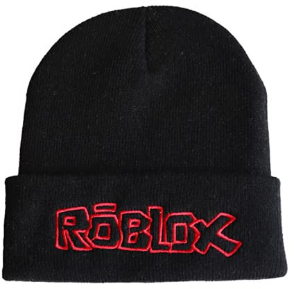 MAJEQZGY Roblox Beanie Strohmütze Strickmütze Roblox Winter Beanie Mützen Weiche Skimütze Wollmütze Geschenk für Kinder im Alter von Jugendliche (DE/NL/SE/PL, Alphanumerisch, L, 60, Schwarz)