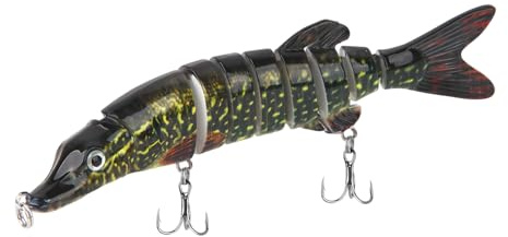 CREECHWA Gädda bete, fiskedrag öring abborre, wobbler gädda, rör sig som en riktig fisk (stil 6)