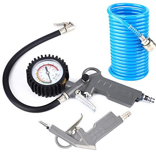 Fafeicy Pistolet à Aérire à Air, Pistolet à Air, Kit d'accessoires de Compresseur d'air, 3 Pcs Pneumatique Compresseur de Bulline Compresseur de Bouffée, Pistolet à Pistolet à Air,
