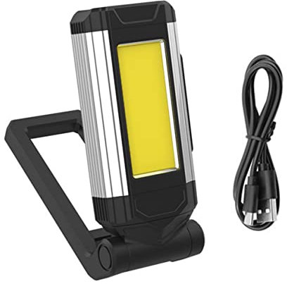 Gadpiparty lumières de garage de travail la table de nuit torche magnétique phare de travail led charging light lampe rechargeable lampe de camping en plein air alliage d'aluminium Silver