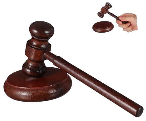DIYEAH Marteau De Juge Bois Robuste Maillet De Commissaire-priseur Pratique Outil pour Ventes Aux Enchères Et Présents Professionnels