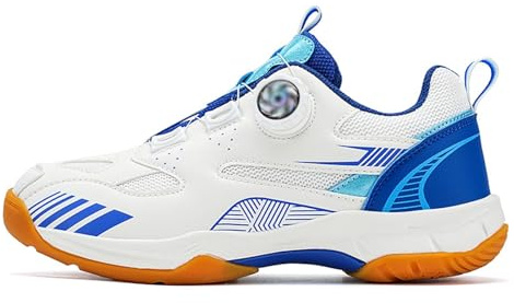 Zapatos de Esgrima para Hombre y Mujer - Suela Ligera y Antideslizante Parte Superior de Malla Transpirable y Diseño Amortiguador para Un Juego de Pies Estable(Blue,#37)