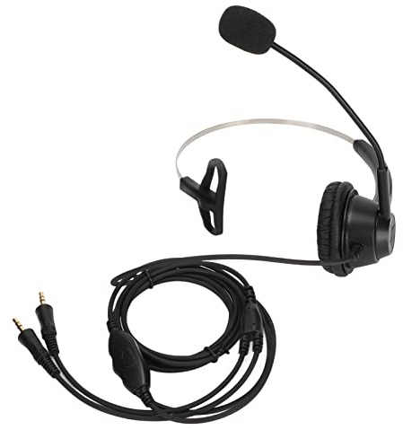 ZMCPODALK H360 - PC - VA Cuffie da Ufficio per PC da 3,5 mm, Cuffie Monofoniche Cablate con Controllo del Volume, Microfono Girevole per Webinar, Ufficio, Aula, Uso Domestico