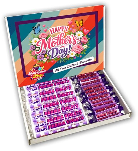 Parma Violets Happy Mothers Day Sweets Gift Box Hamper (RETRO MOTHERS DAY FRONT)