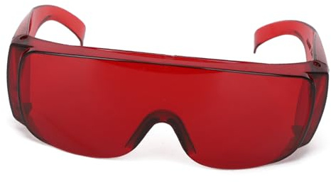 TIKATARER Ljusglasögon, Skyddsglasögon för 405-1064nm Våglängd, Skyddsglasögon med Ljusfilter för Ljusgravering och Drift