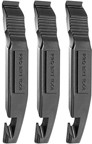 PRO Bike Tool Reifenheber Fahrrad 3 Stück – stark und langlebiges Reifenentfernungswerkzeug für Rennrad- oder Mountainbike-Reifen - Fahrrad Reifenheber in Schwarz und Rot - Fahrrad Werkzeug