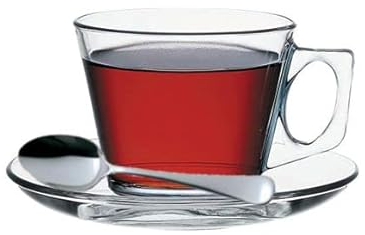 Topkapi Sen & Ben 200.384-6-tlg Tassen-Set Camelia für Tee, Kaffee, Cappuccino mit Unterteller und Löffel für zwei Personen