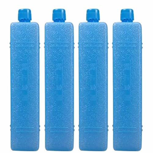 Duroecsain Set di 4 batterie refrigeranti da 200 ml per pranzo, borsa termica e refrigeratore , per borsa frigo, extra sottile e lunga capacità di raffreddamento in viaggio