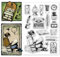 CHGCRAFT Clipbook Transparent Briefmarken Haus Buch Briefmarken Welt Lesezeittag Silizium Transparent Briefmarken Siegel DIY Clipbook Foto-Buch Dekoration, 4.3x6.3inch