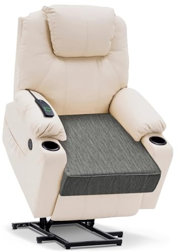 HAVARGO Großes Sitzkissen, doppellagiger Memory-Schaum Sitzkissen für Liegestühle, Sofas, Sessel, Dickes Kissen, 50 x 50 x 12.7 cm – Grau