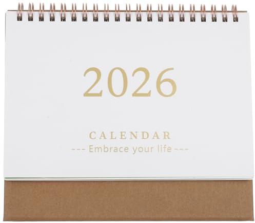 Gatuida 2026 Desk Calendar Small Standing Flip Planner Compact Desktop Monthly Organizer for Home School Office Space Saving Schedule