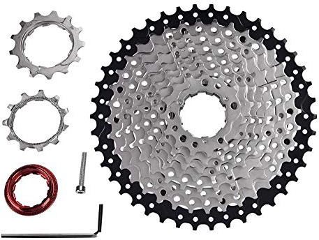 ZJchao 10 Speed Bike Freewheel Set, High Strength Steel Sprocket with Hollow Out Design, Smooth Chain Rotation, Suitable for Easy Install, 11 42T