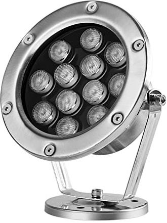 WZYJLyds Eclairage Bassin 12W Spot Fontaine IP68 Étanche Anti-Corrosion Eclairage sous Marin pour Étang Salé, Étang Fontaine, Étang À Poissons(Vert,24v)