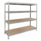 Master Regale Rivet Schwerlastregal mit HDF-Platte 180x150x60cm (HxBxT), 4 Böden, 250 kg pro Boden, verzinkt.