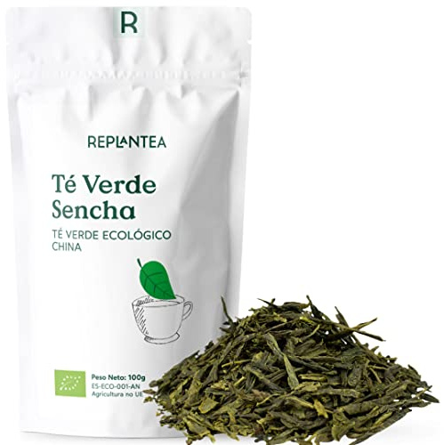 TE VERDE SENCHA 100% ORGÁNICO 100g (50 Tazas) | TE VERDE GRANEL BIO de China en Hojas Enteras REPLANTEA®