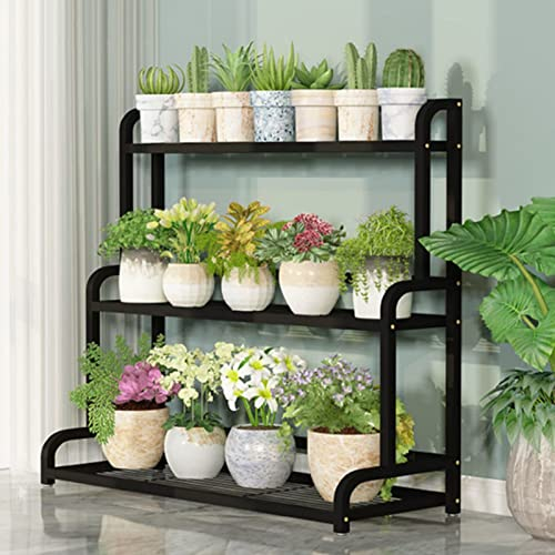 3 Tier Schritt-Stil Metall Pflanzenständer, Mehrere Pflanzer Halter Blumenbank Display Lagerregal, Innen Außen Pflanzenregal Blumenregal (Size : 100x40x102cm)