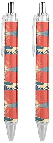 Leuchtturm-Muster, Kugelschreiber, einziehbar, Schreibkugelschreiber, Bürobedarf, Geschenke für Damen und Herren