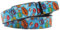 AGUTALITHIC Gürtel Herren Straßen-Graffiti Gedruckt Muster Ledergürtel Ratsche Automatikschließe Mit Automatische Schnalle Herrenbekleidung(105cm/41, Blue)