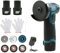 12V Mini Cordless Angle Grinder with 6 Cutting Discs and 2pcs Batteries, 19500RPM, Battery Powered 76mm Mini Angle Grinder Tool for Cutting Polishing and Sharpening