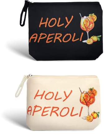 GADITIEK 2 pièces Aperol Spritz Set cadeau - Pochette cosmétique, Cadeau d'anniversaire Aperol pour hommes & femmes, amateurs de cocktails & collègues de travail, Cadeau Rituals avec Design personnali