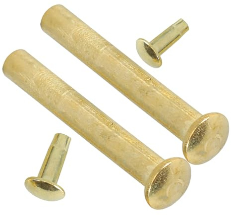 TEHAUX 2sets Rivetti e Dadi Per Albero Ventaglio in Legno Accessori Riparazione Ventaglio Manuale Con Design Robusto e Installazione Facile Per Ventagli Pieghevoli Legno