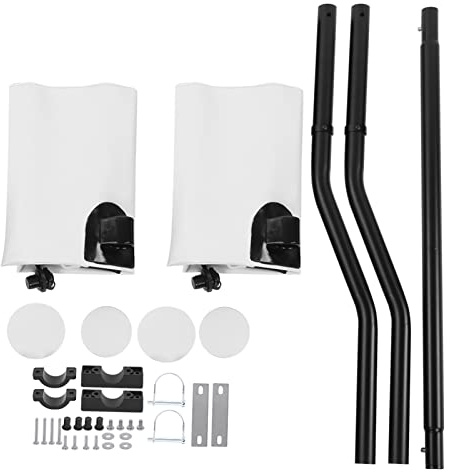 Estabilizador inflable para kayak, kit de estabilizador de canoa de PVC, accesorio flotante para barco de equilibrio con 2 bolas flotantes y parches de reparación, estabilizador (Blanca)