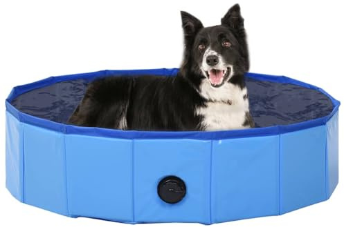 Genérico Piscina para Perros Plegable PVC Azul 80x20 cm,Producto para Mascotas y Animales,Productos para Mascotas,Productos para Perros,170825