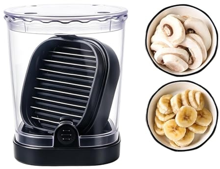 Fetta-Banana,Bicchiere divisore di banana in acciaio inossidabile | Con scatola di conservazione tagliabasole e affettatrice - Per verdure fetta-anguria funghi uva Gadget di preparazione