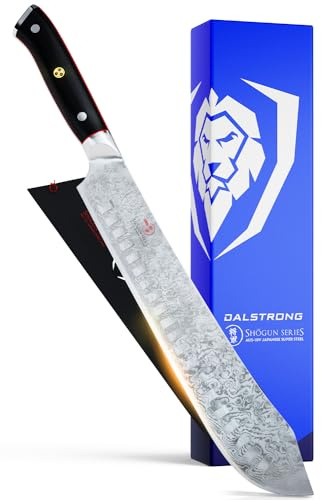 DALSTRONG Bull Nose Butcher Knife - 10 inch - Shogun Series ELITE - Japanese AUS-10V Super Steel - Vacuum Heat Treatment - with Sheath - Meat, BBQ, Breaking Knife - Kitchen Knife - BBQ, Brisket
