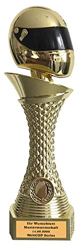 Larius Group Karting Pokal mit Wunschtext Extra Groß (270mm, 440gr.) mit/ohne Wunschgravur, Trophäe Luxus Ehrenpreis, 1 Platz (mit Wunschtext)