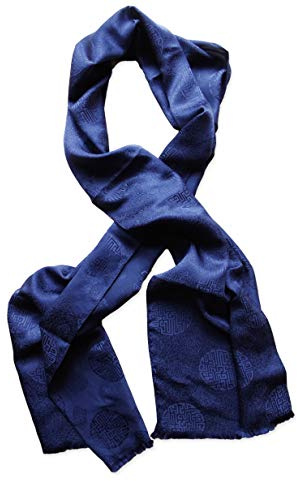 Posh Gear Mujer Hombre bufanda de Seda Satinecho, azul 100% Seda